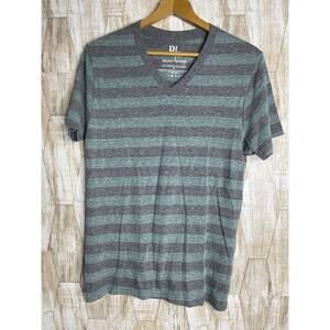 B2 Original Tri-blend Striped‎ Men's T-Shirt Medium V-Neck